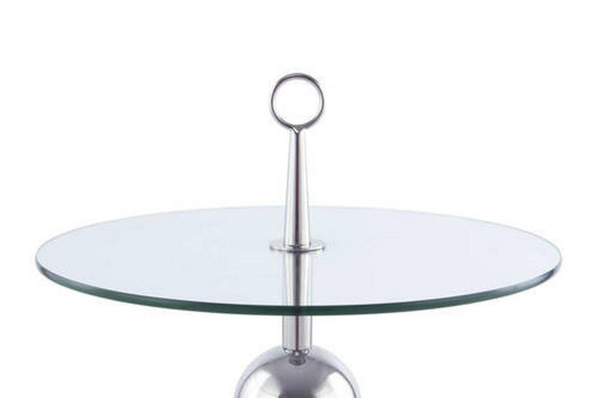 BEISTELLTISCH LCUHL-SIV - Silberfarben, Modern, Glas/Metall (46/46/52cm) - Kayoom