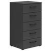 Komoda Multi - boje grafita/crna, Moderno, drvni materijal/plastika (45/83/40cm) - Modern Living