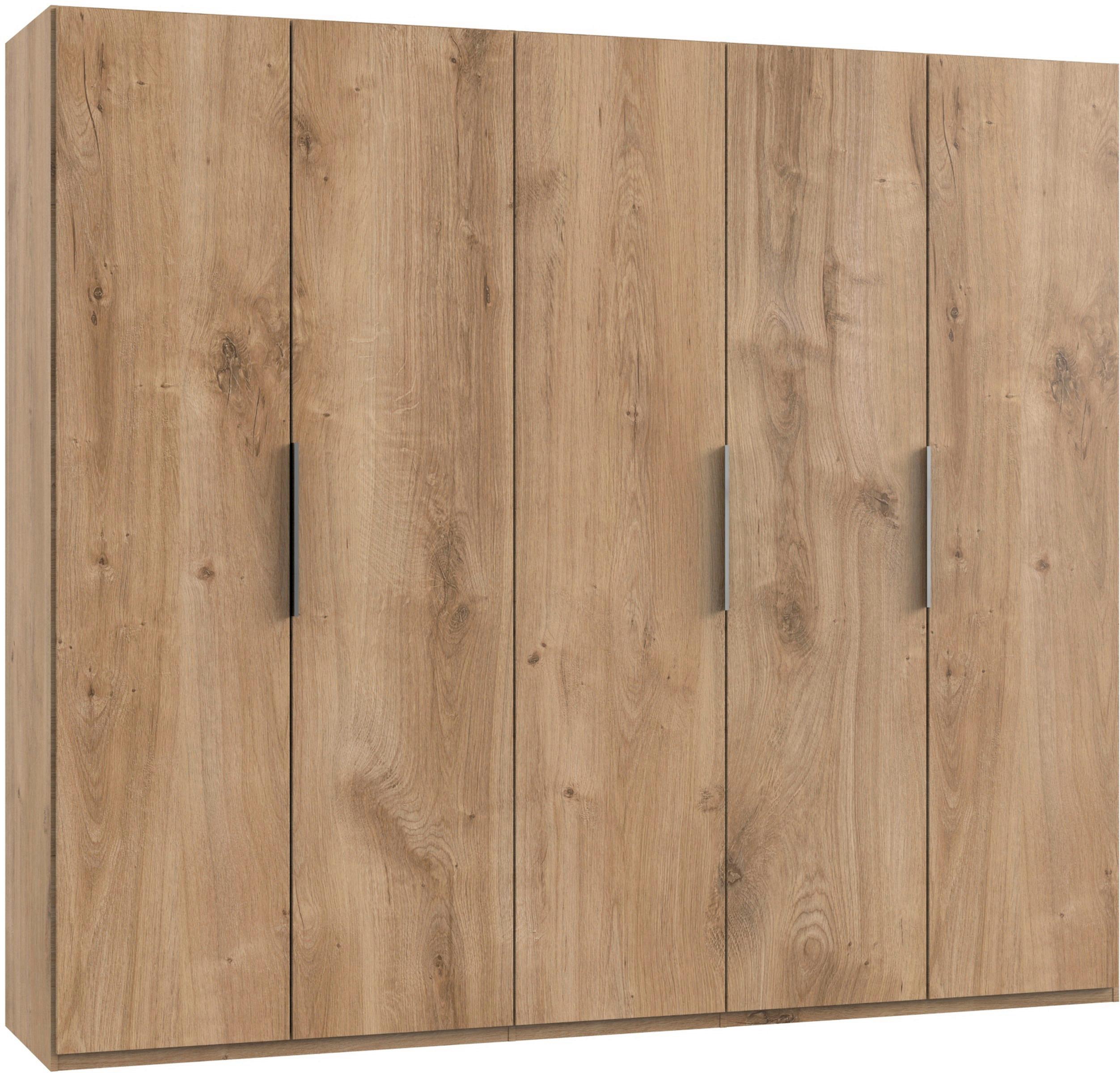 Drehtürenschrank Level 36A ca. 250x216x58 cm Eiche Dekor - Chromfarben/Eichefarben, MODERN, Holzwerkstoff (250/216/58cm) - MID.YOU