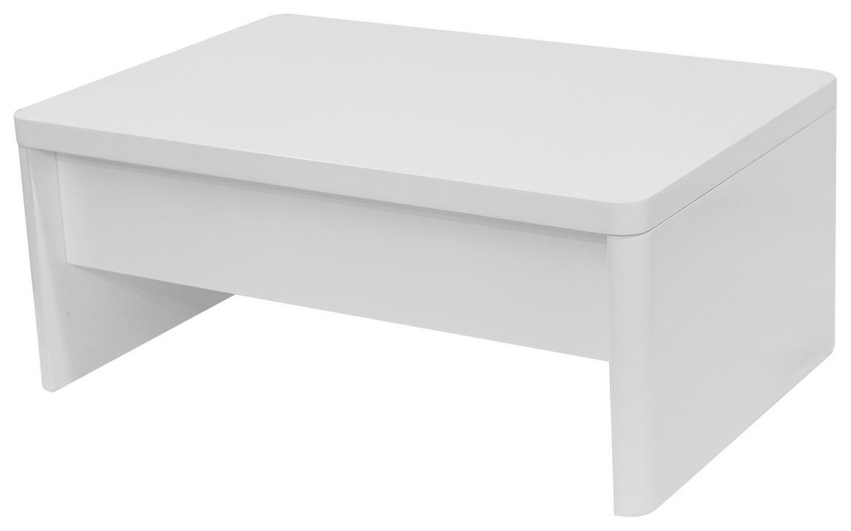 STOLIK KAWOWY NANCY - biały, Konventionell, materiał drewnopochodny/metal (90/60/38-63cm) - Xora