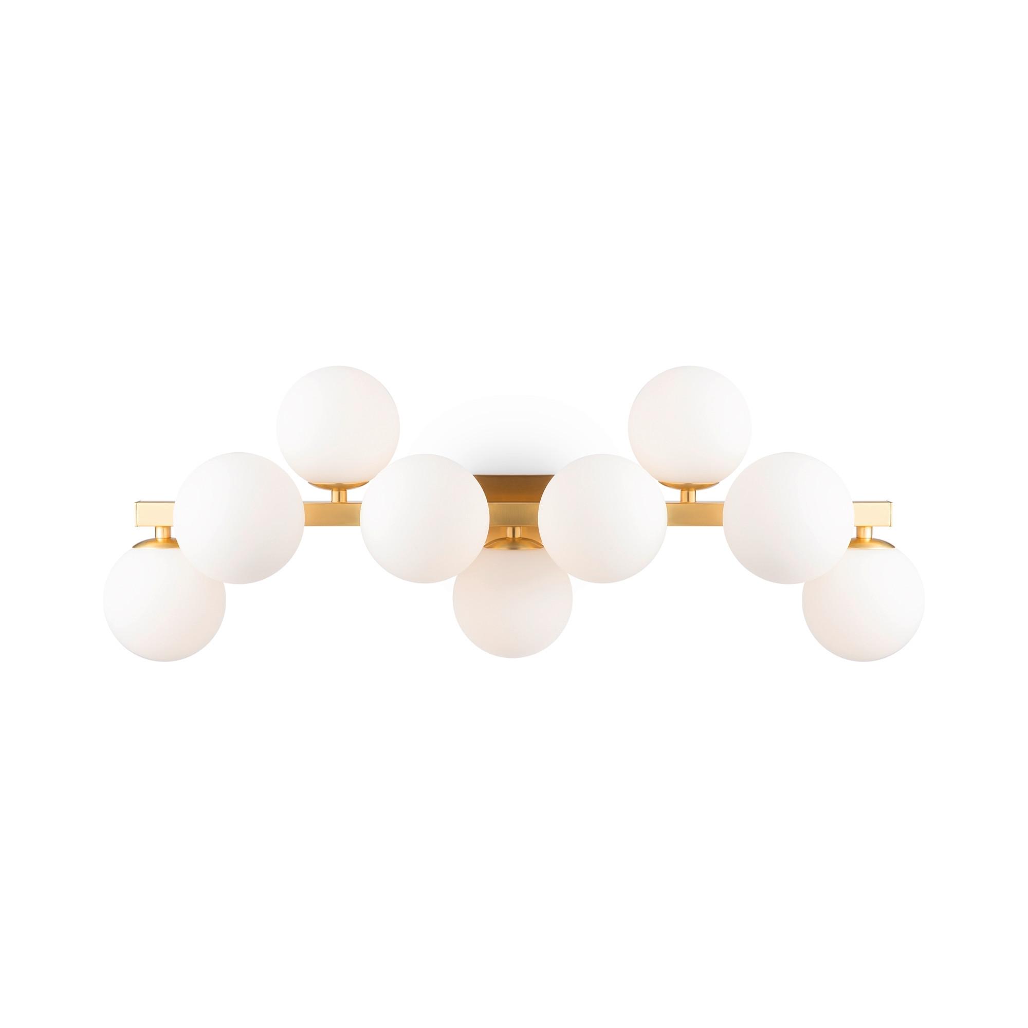 Wandleuchte Dallas Goldfarben max. 28 Watt - Goldfarben/Weiß, Trend, Glas/Metall (24/66/23cm) - MAYTONI