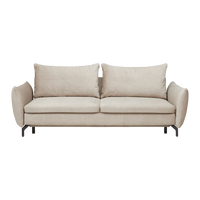 Zofa Mido, Bež, Ležišče - črna/bež, Moderno, kovina/tekstil (224/89/109cm) - Mömax
