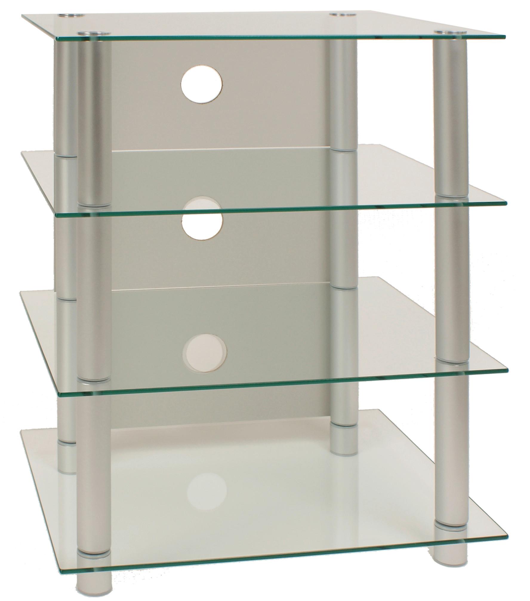 Phonotisch Blados ca. 54x70 cm Transpar./Silber - Silberfarben, KONVENTIONELL, Glas/Metall (54/70/45cm) - MID.YOU