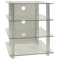 Mizica Za Hi-fi Naprave, Srebrna, 54 Cm - srebrne barve, Konvencionalno, kovina/steklo (54/70/45cm) - MID.YOU