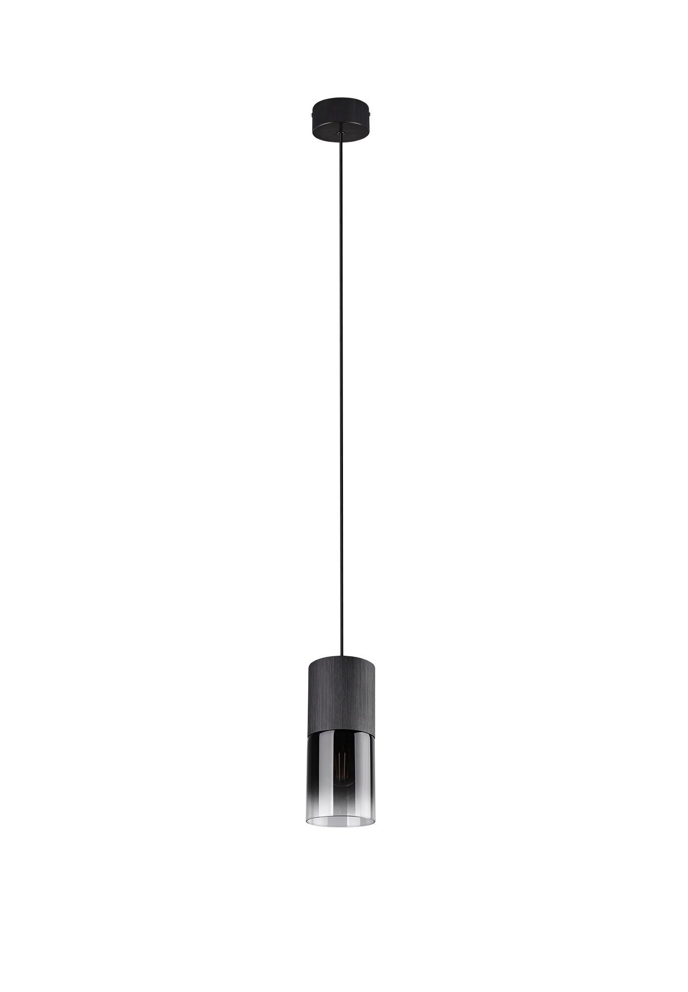 Hängeleuchte Robin in Schwarz max. 28 Watt - Schwarz, Design, Glas/Metall (10/10/23-150cm) - Trio Leuchten