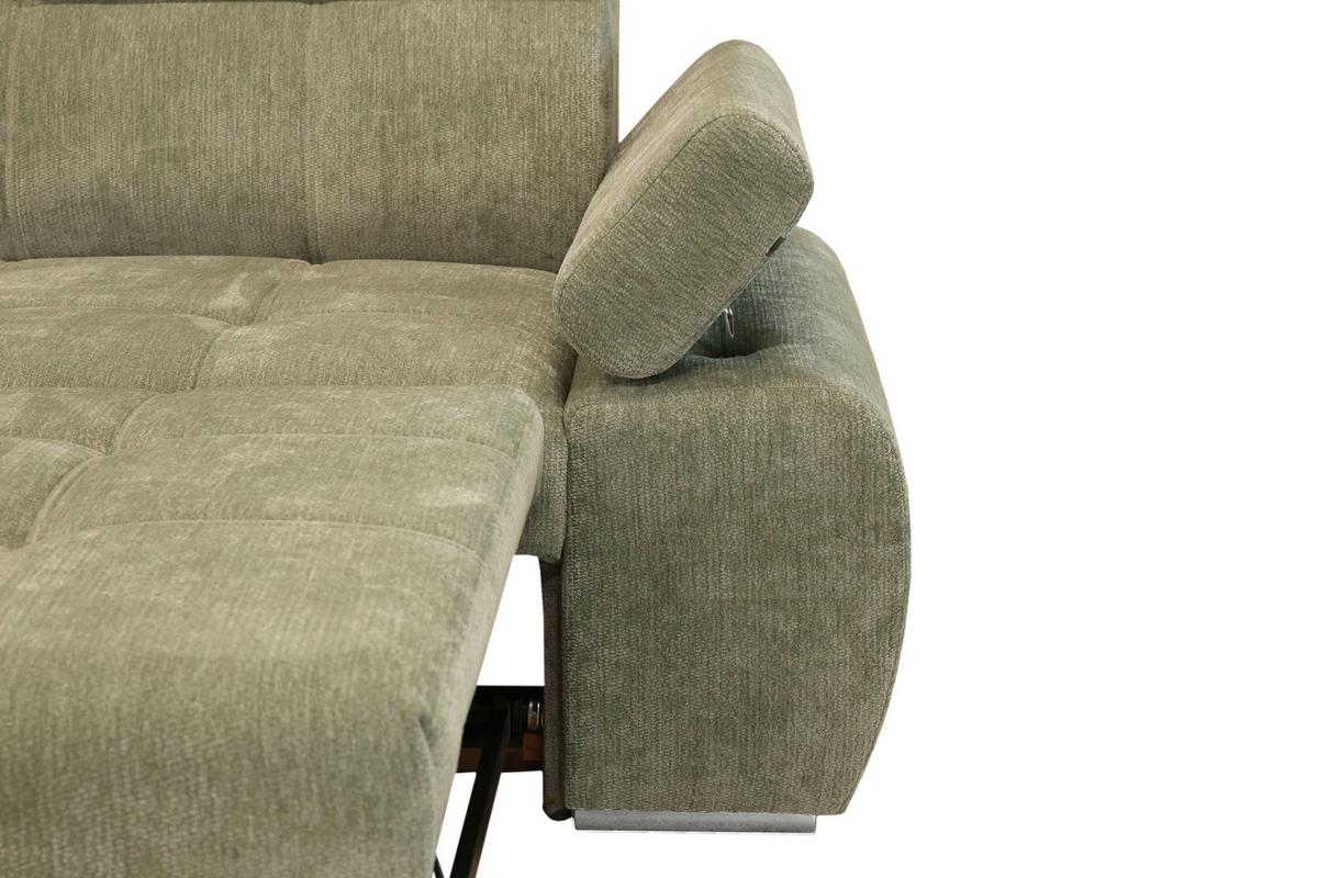 Colțar Vegas - verde salvie, Design, lemn/textil (173/294cm) - Modern Living