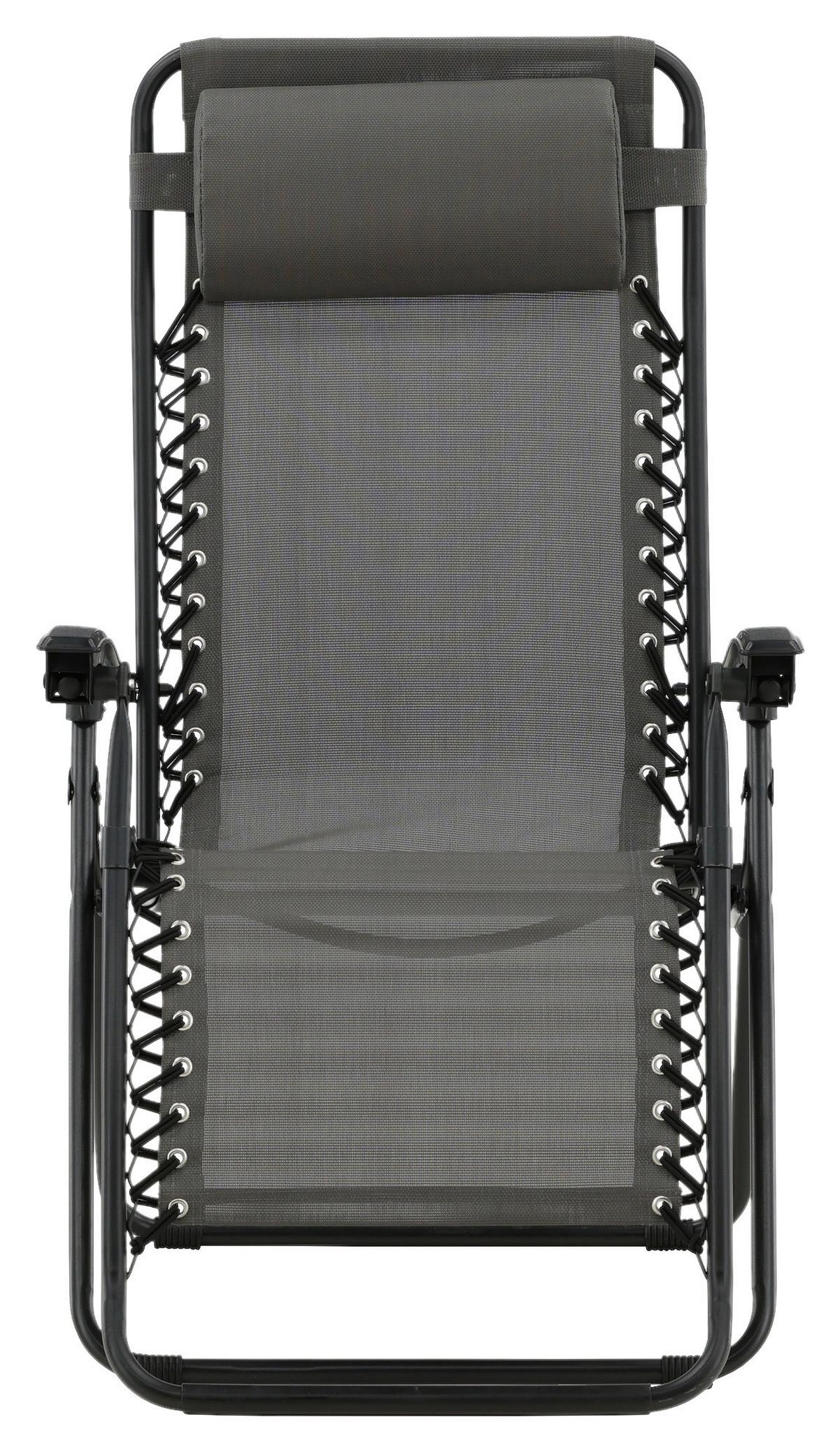 GARTEN-RELAXSESSEL MELKER - Grau, KONVENTIONELL, Kunststoff/Textil (68/112/90cm) - Gardenson