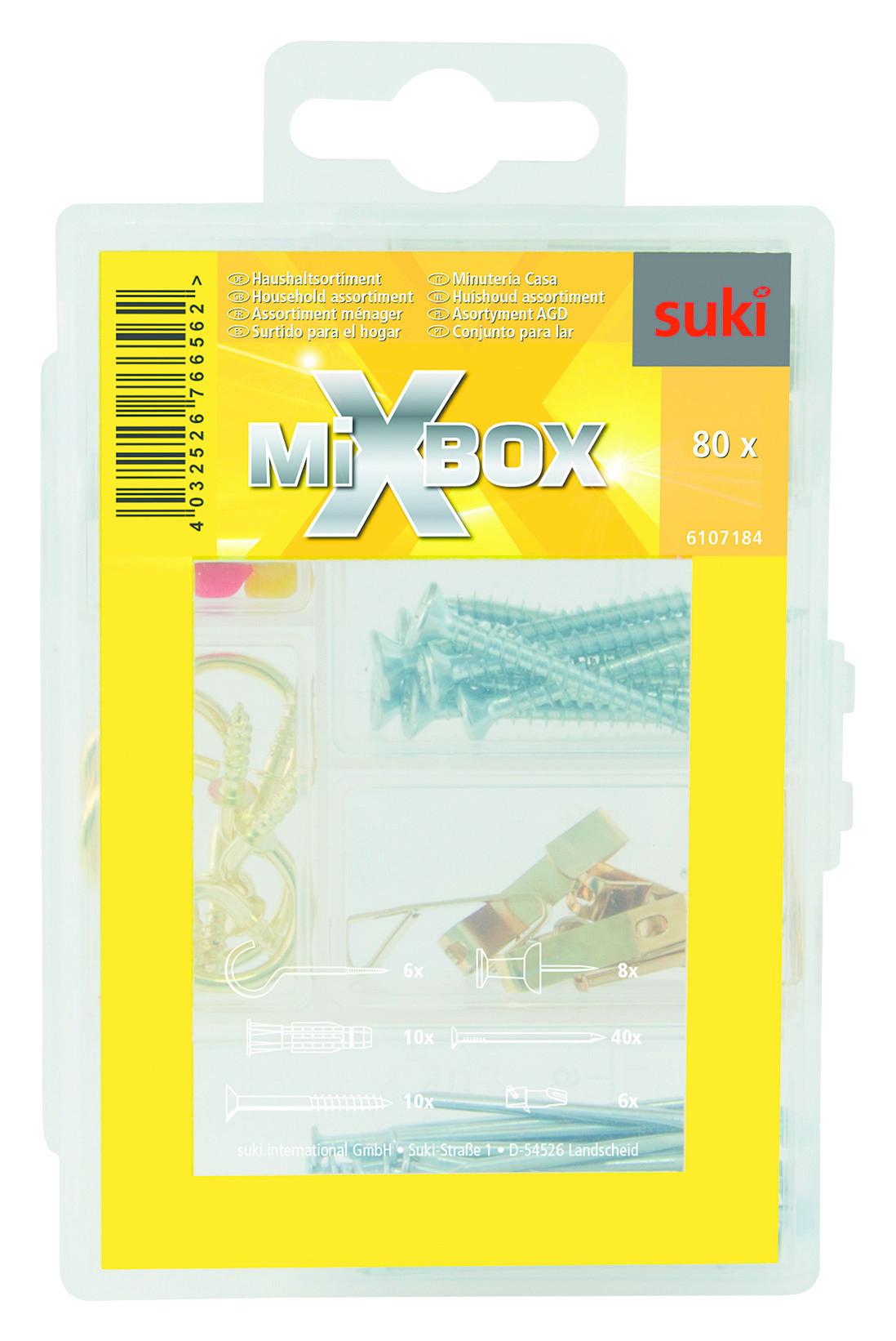 Csavar, Tipli, Szeg Készlet Mixbox - műanyag/fém - Suki