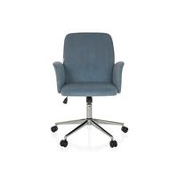 Pisarniški Stol Solao Cord, Modrosiva - srebrne barve/modrosiva, Moderno, kovina/umetna masa (70cm) - MID.YOU