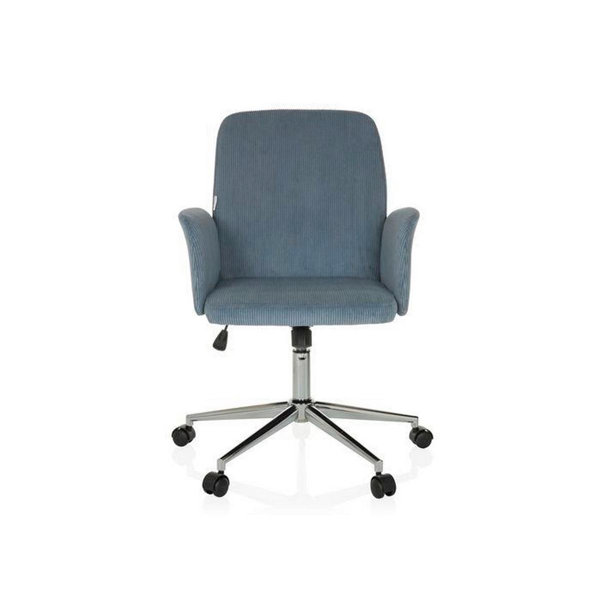 Pisarniški Stol Solao Cord, Modrosiva - srebrne barve/modrosiva, Moderno, kovina/umetna masa (70cm) - MID.YOU