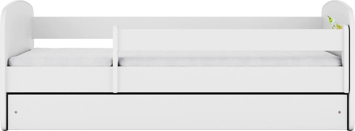 Otroška Postelja Babydreams, Bela, 80x160cm - bela/barve breze, Moderno, tekstil/leseni material (80/160cm) - MID.YOU