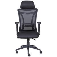 Drehstuhl XL Administrator Schwarz - Schwarz, KONVENTIONELL, Textil (61/125-135/88cm) - MID.YOU