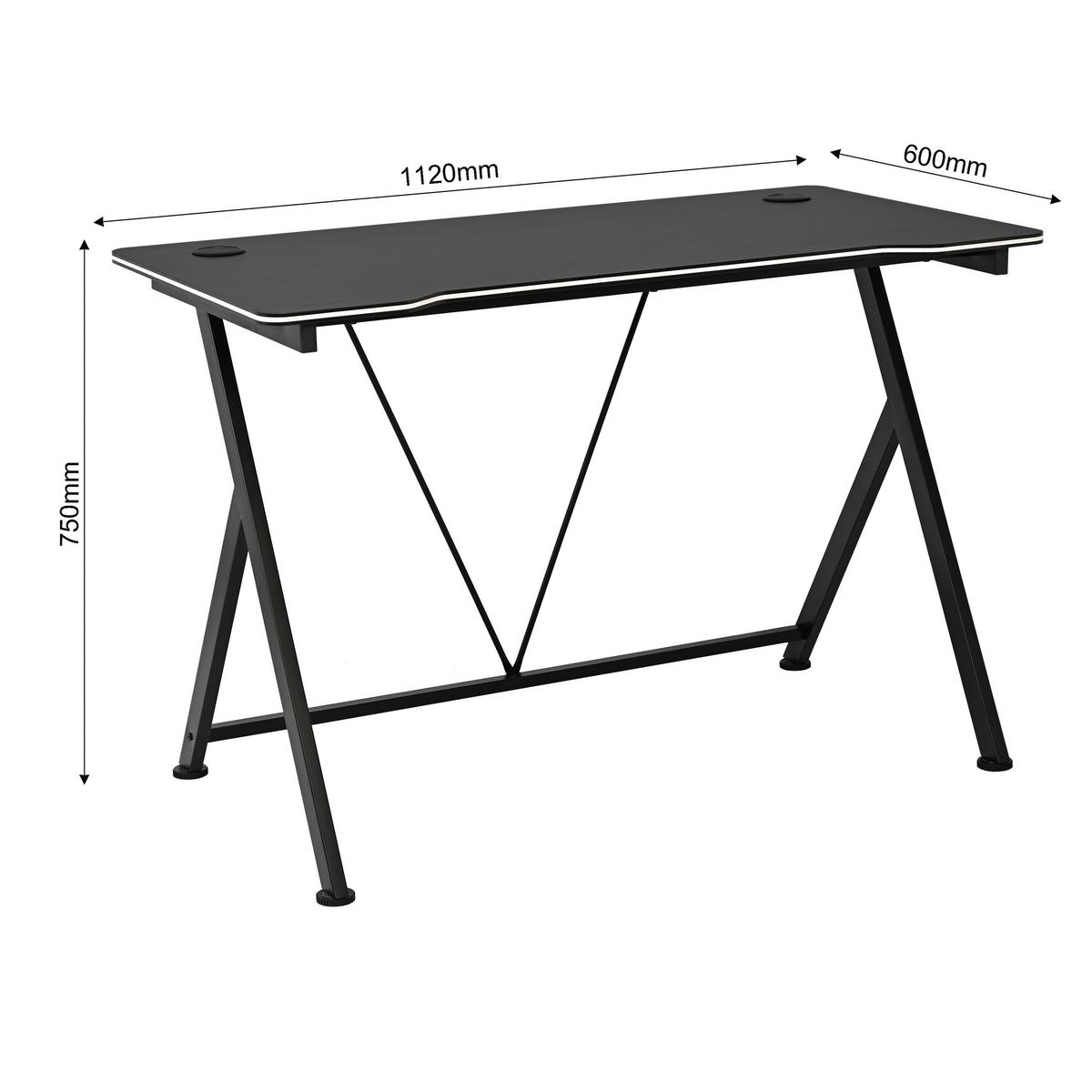 Radni Stol Paul - bijela/crna, Trend, drvni materijal/metal (110/75/60cm) - Modern Living
