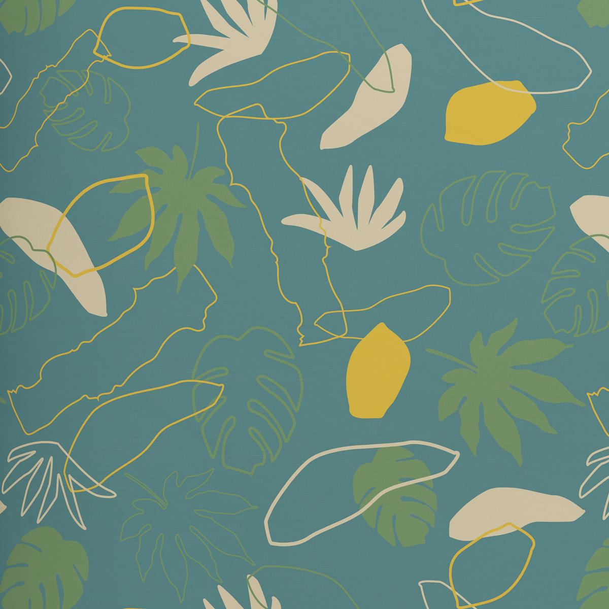 Posteljina 140x200cm Karin - zelena/bež, Konvencionalno, tekstil (140/200cm) - Premium Living