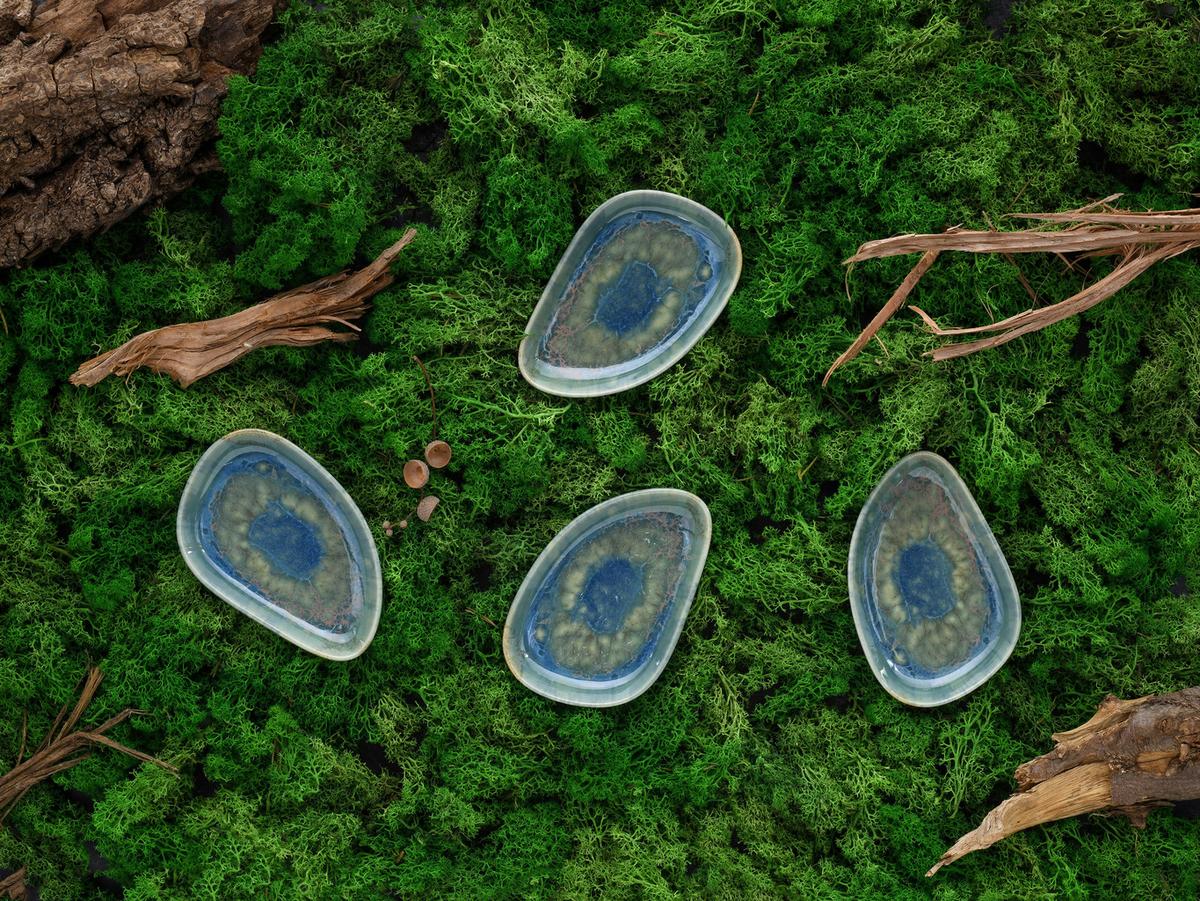 Set Skled Yuki Uno, 4-Delni - modra/zelena, Basics, keramika (14,7/2,5/9,5cm) - Creatable