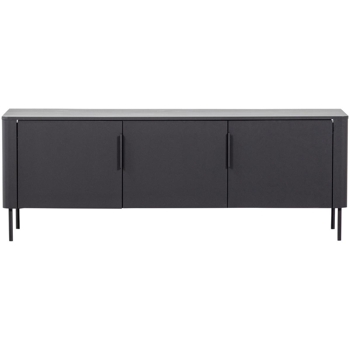 LOWBOARD Gunnar Schwarz B: 154cm - Schwarz, Design, Holz/Metall (154/56/44cm) - Livetastic