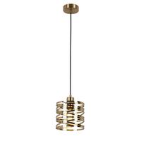 Hängeleuchte Silvain Messingfarben max. 40 Watt - Messingfarben/Schwarz, Modern, Kunststoff/Metall (17/120cm) - Mömax