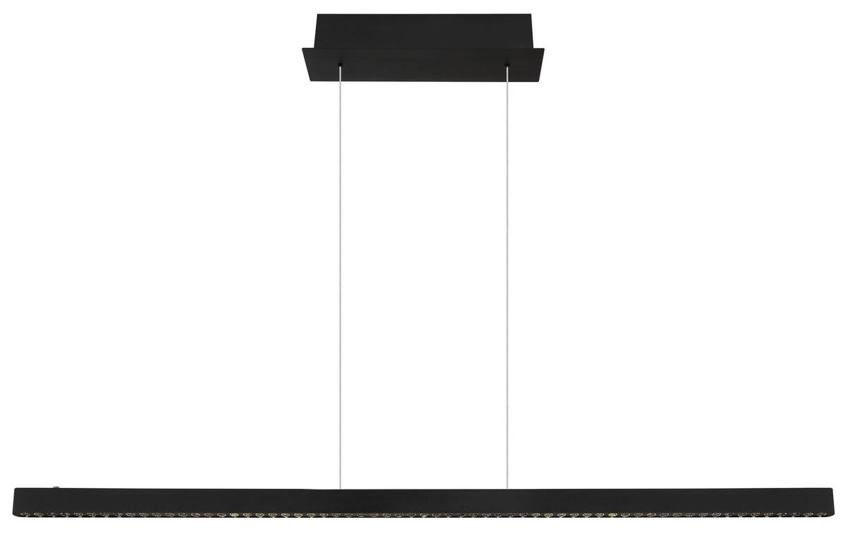 LED-Hängeleuchte Dentsy Schwarz max. 43 Watt - Schwarz, KONVENTIONELL, Metall (120/9/120cm) - Globo