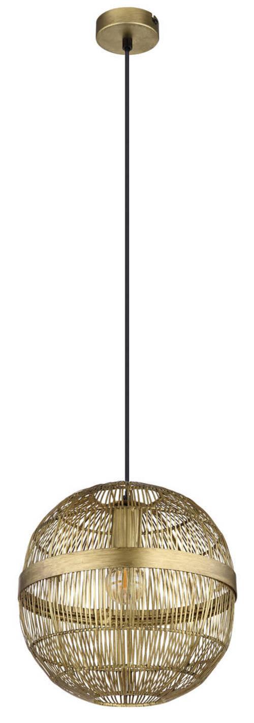 Hängeleuchte Hermi II max. 40 Watt - Messingfarben, KONVENTIONELL, Metall (30/120cm) - Globo