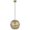 Hängeleuchte Hermi II max. 40 Watt - Messingfarben, KONVENTIONELL, Metall (30/120cm) - Globo