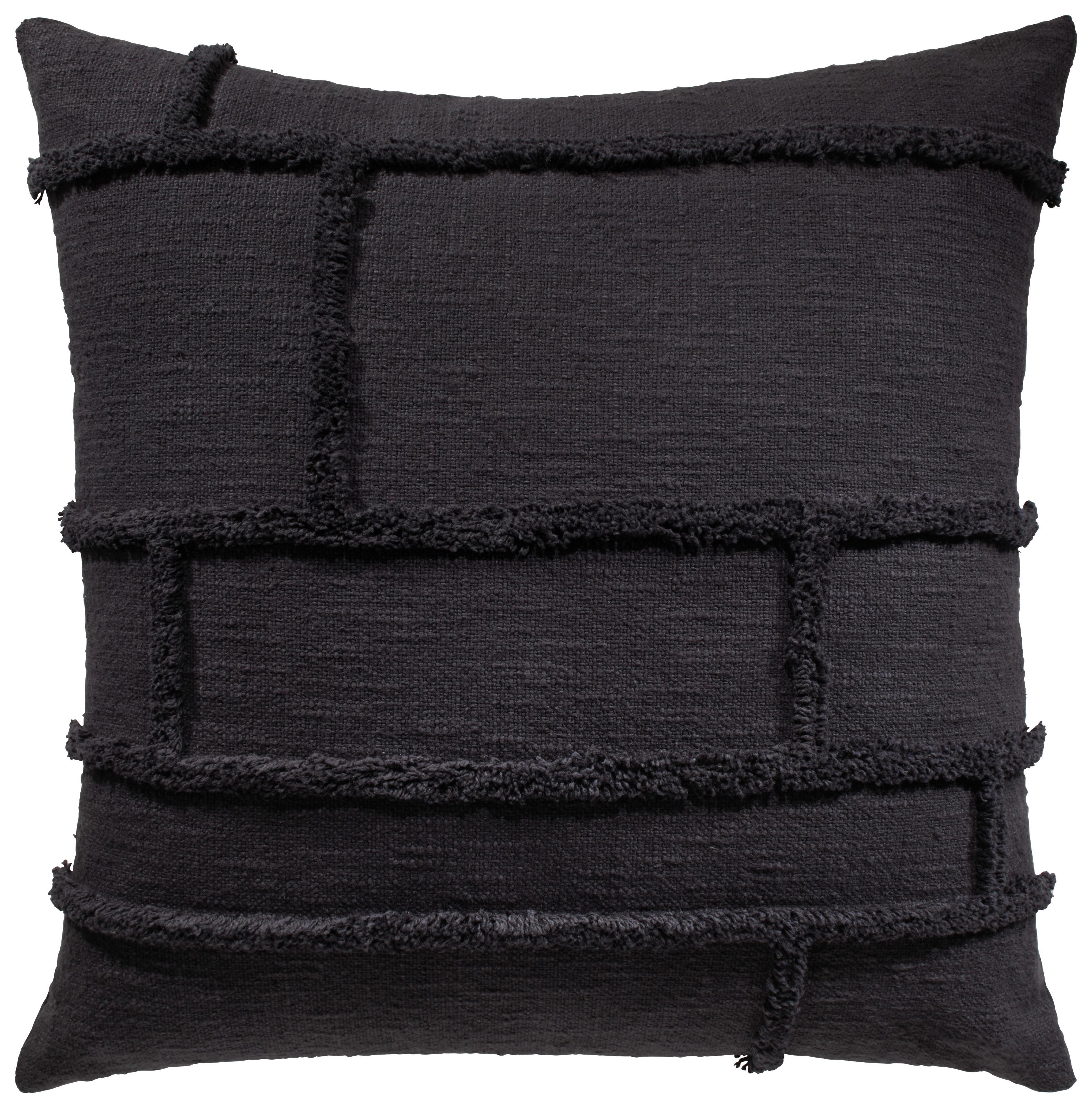 Zierkissen Brigg in Schwarz ca. 45x45cm - Schwarz, MODERN, Textil (45/45cm) - Premium Living