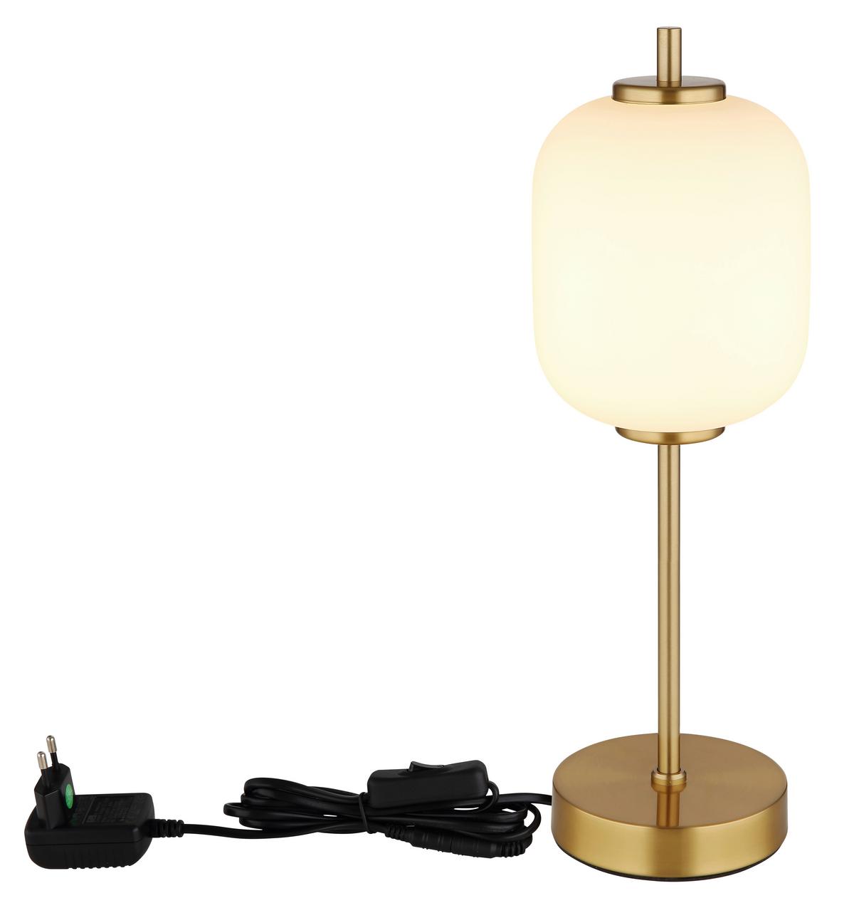 Led Svjetiljka Stolna 15217t Ewald - boje mjeda/crna, Basics, staklo/metal (13,5/40cm)