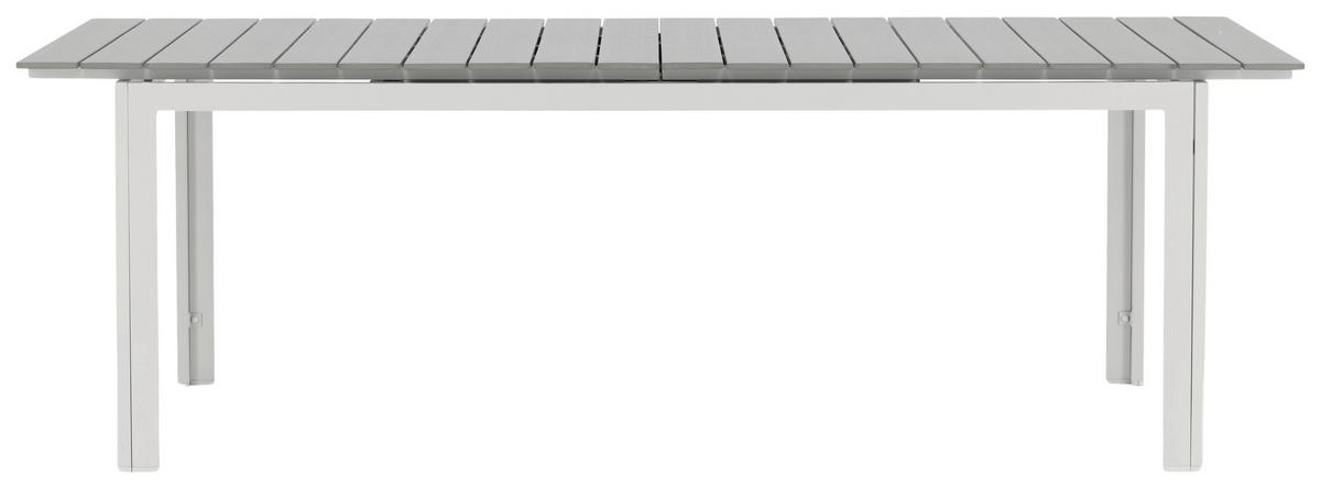 GARTENTISCH LEVELS - Weiß/Grau, KONVENTIONELL, Metall (229/100/75cm) - Gardenson