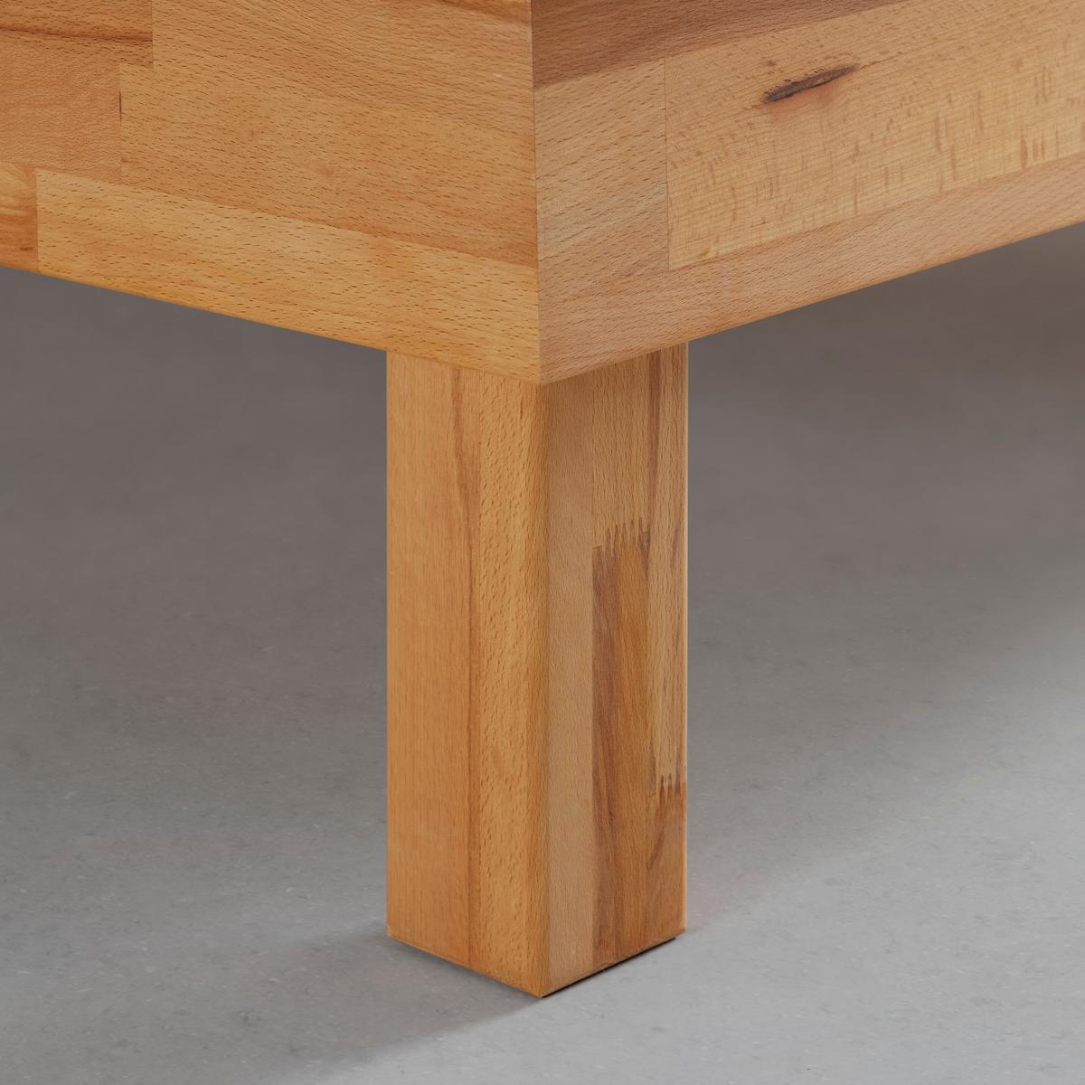 Bett aus Massiv Holz ca. 180x200cm - Naturfarben, KONVENTIONELL, Holz (180/200cm) - Zandiara