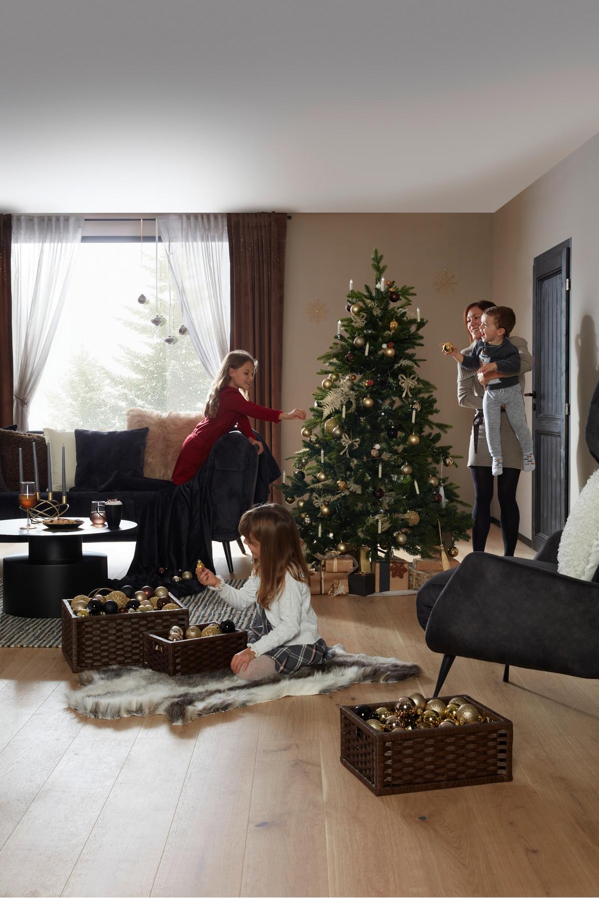 Weihnachtsbaum Brampton Grün - Basics, Kunststoff (127/185cm)