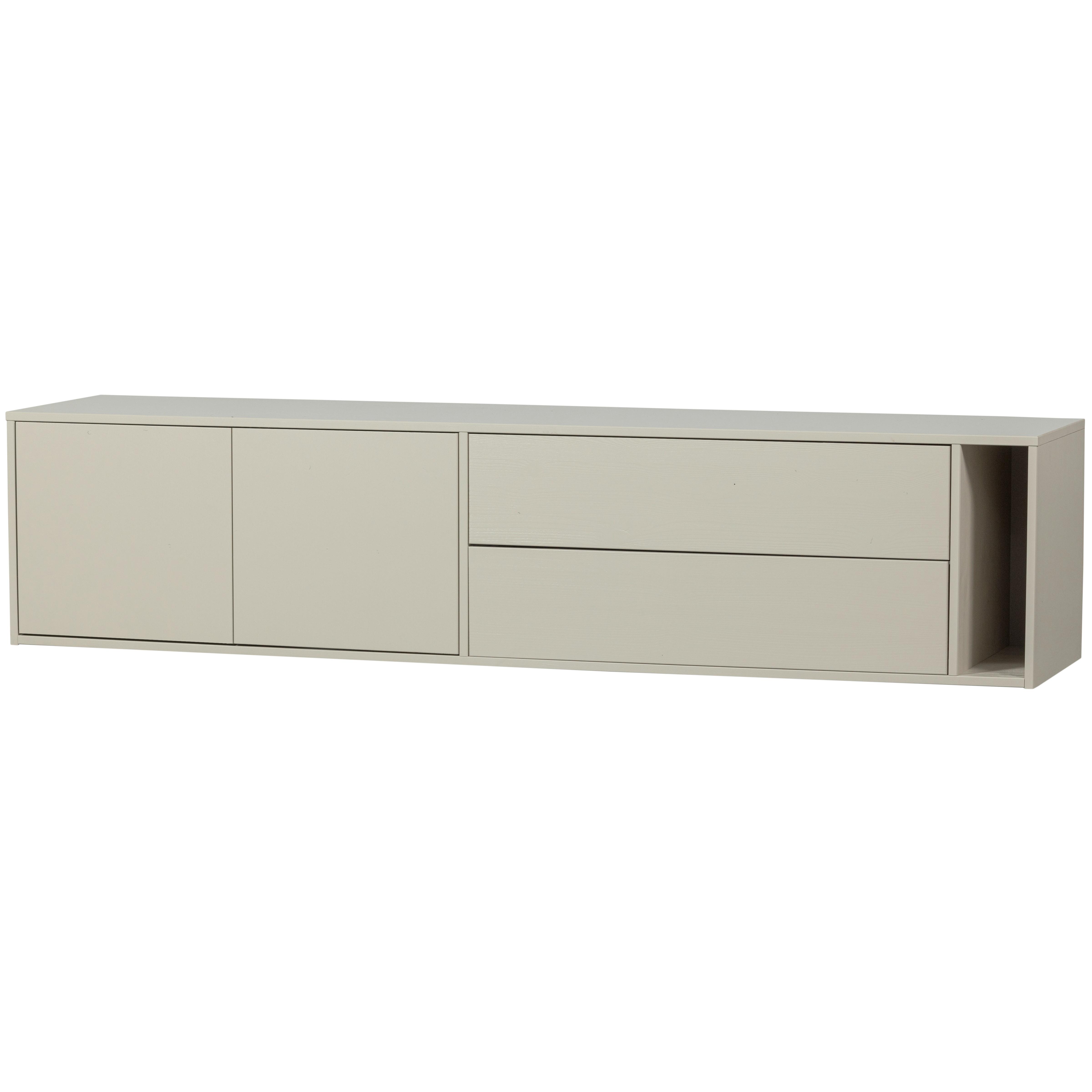 Lowboard Settle Down Grau - Grau, Design, Holz (200/45/44cm) - Livetastic