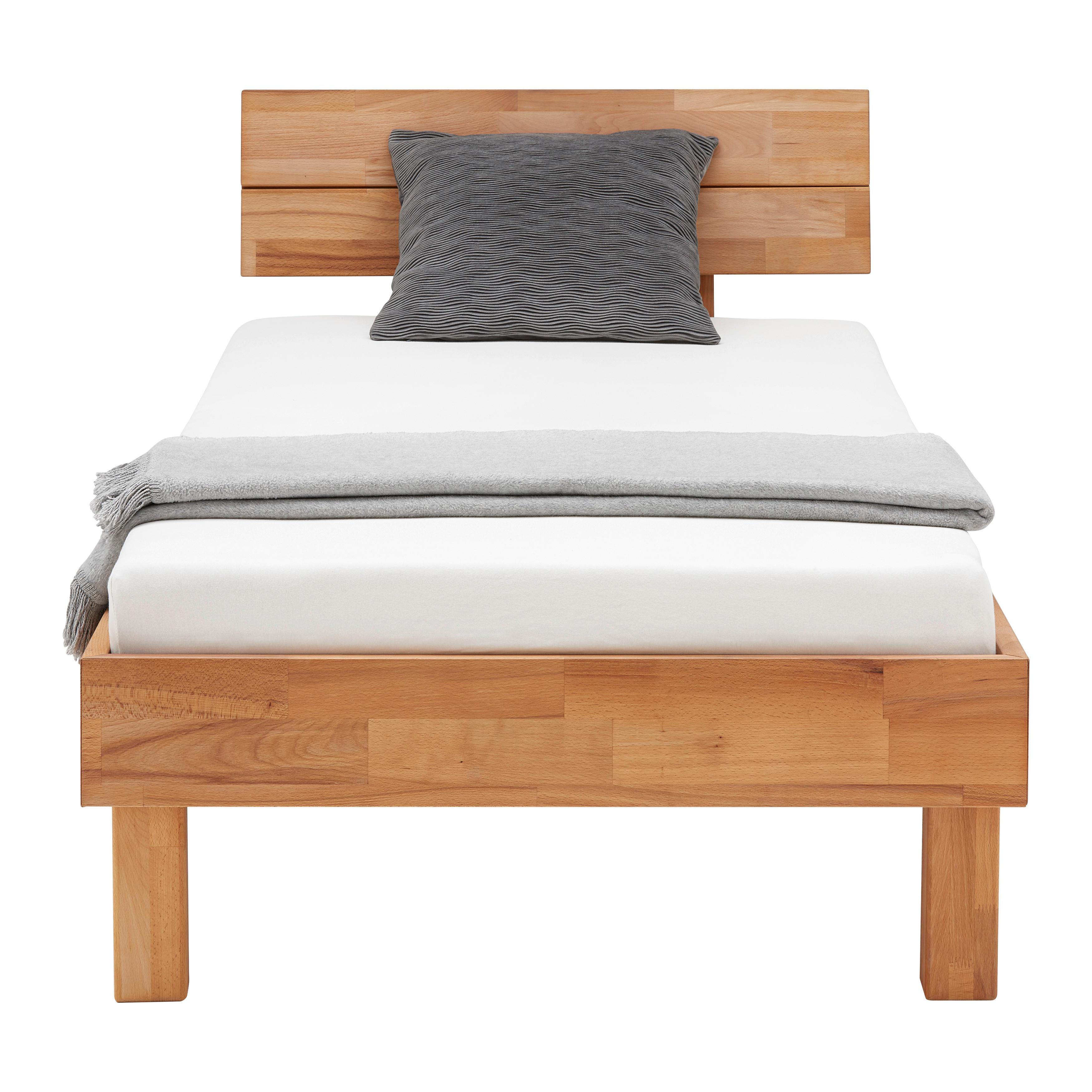 Bett aus Massiv Holz ca. 90x200cm - Naturfarben, KONVENTIONELL, Holz (90/200cm) - ecoTree