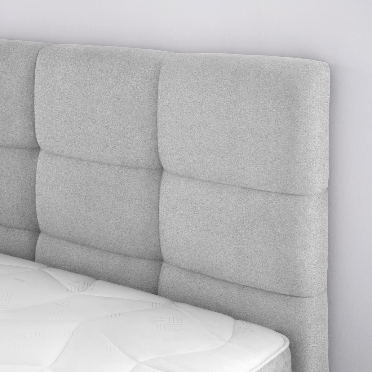 Boxbett Oviedo 160 in Hellgrau ca. 160x200cm - Hellgrau, Konventionell, Textil/Metall (160/200cm) - Mömax