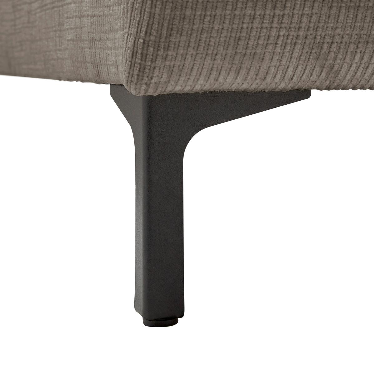 Ecksofa Integra Taupe - Taupe/Schwarz, Textil/Metall (294/81-93/170cm) - Mömax