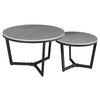 COUCHTISCH IVAN - Dunkelgrau/Schwarz, KONVENTIONELL, Stein/Metall (68,5/68,5/43cm) - MID.YOU