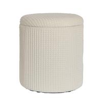 HOCKER SITZHOCKER BAUMWOLLE - Creme, Design, Textil (40/45/40cm) - MID.YOU
