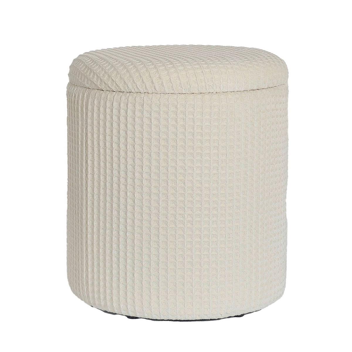 HOCKER SITZHOCKER BAUMWOLLE - Creme, Design, Textil (40/45/40cm) - MID.YOU
