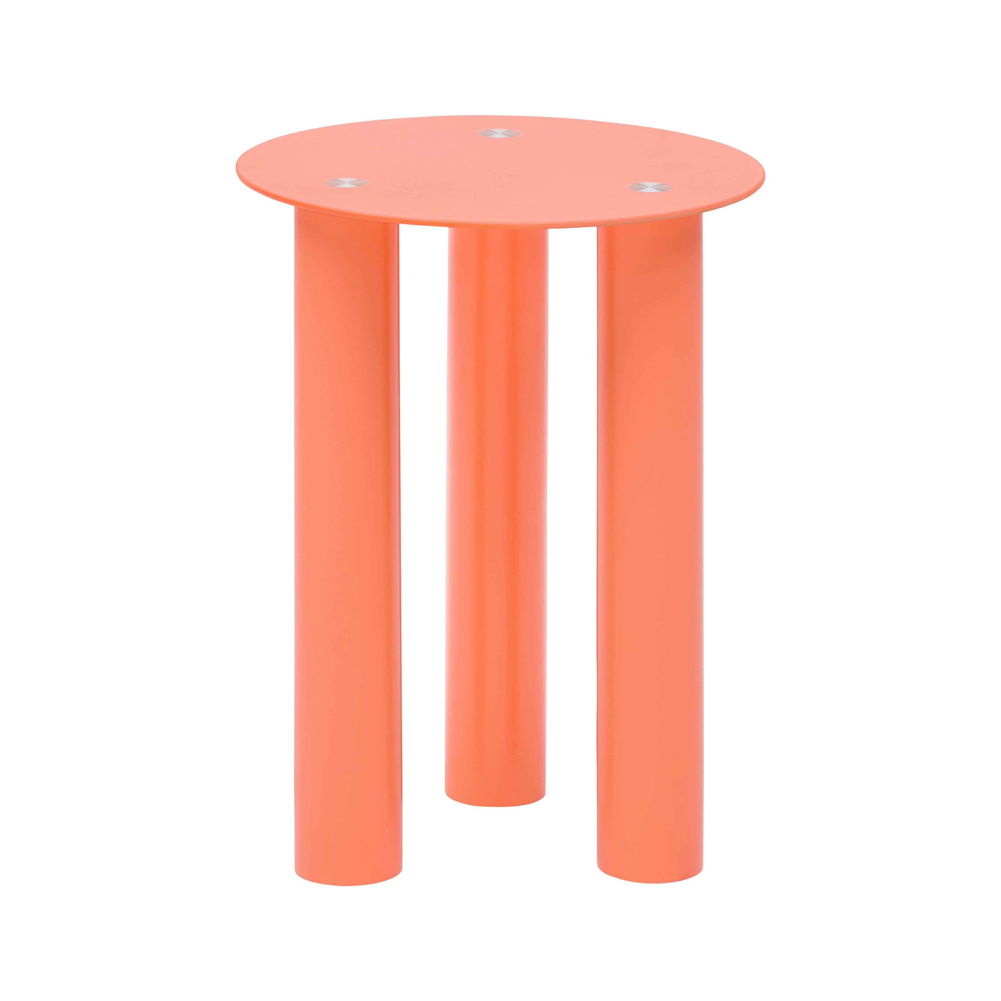 Beistelltisch Largo Orange - Orange, LIFESTYLE, Glas/Holz (35/47/35cm) - Premium Living