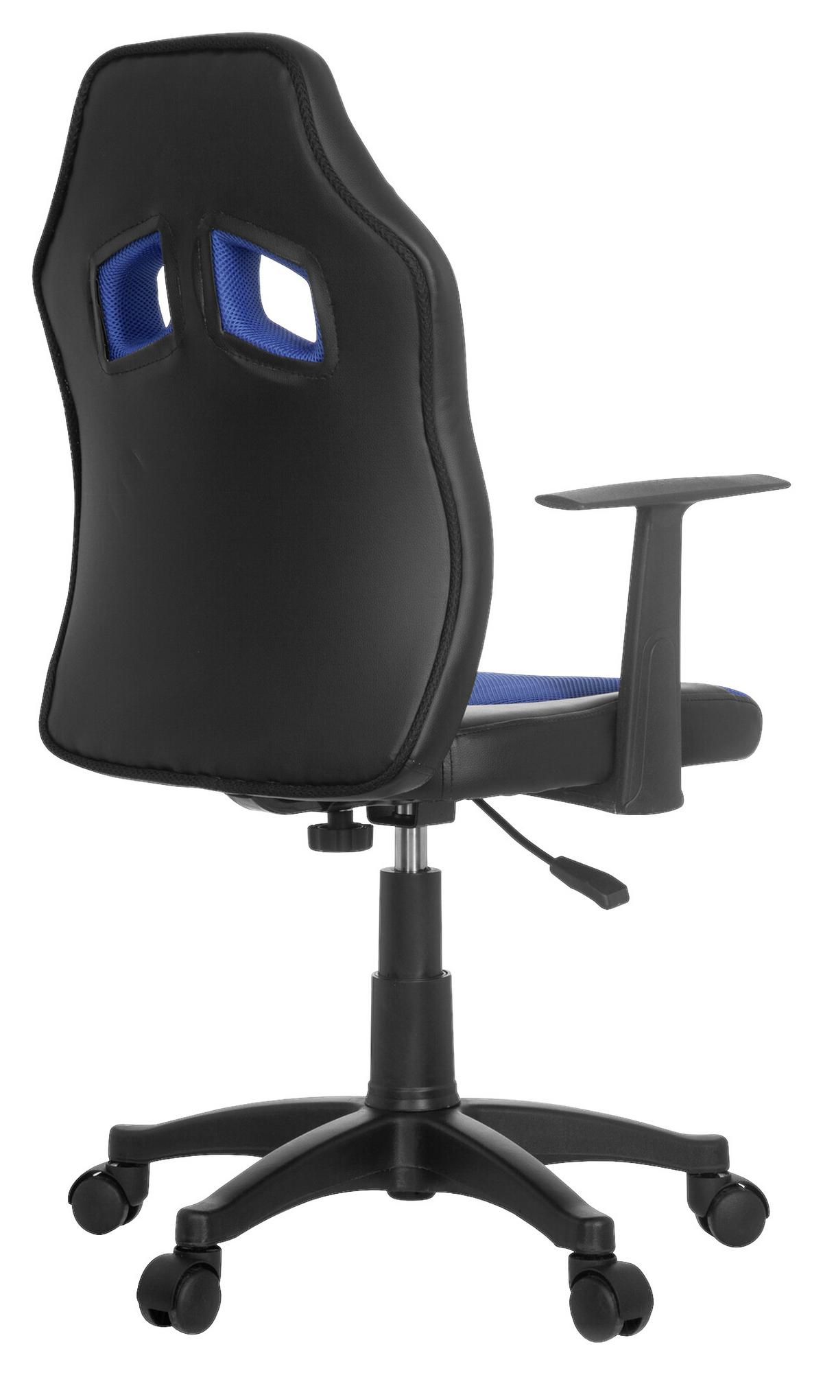Mladinski Vrtljivi Stol Kid Racer Al, Črna, Modra - modra/črna, Basics, umetna masa (54/90-100/48cm) - MID.YOU