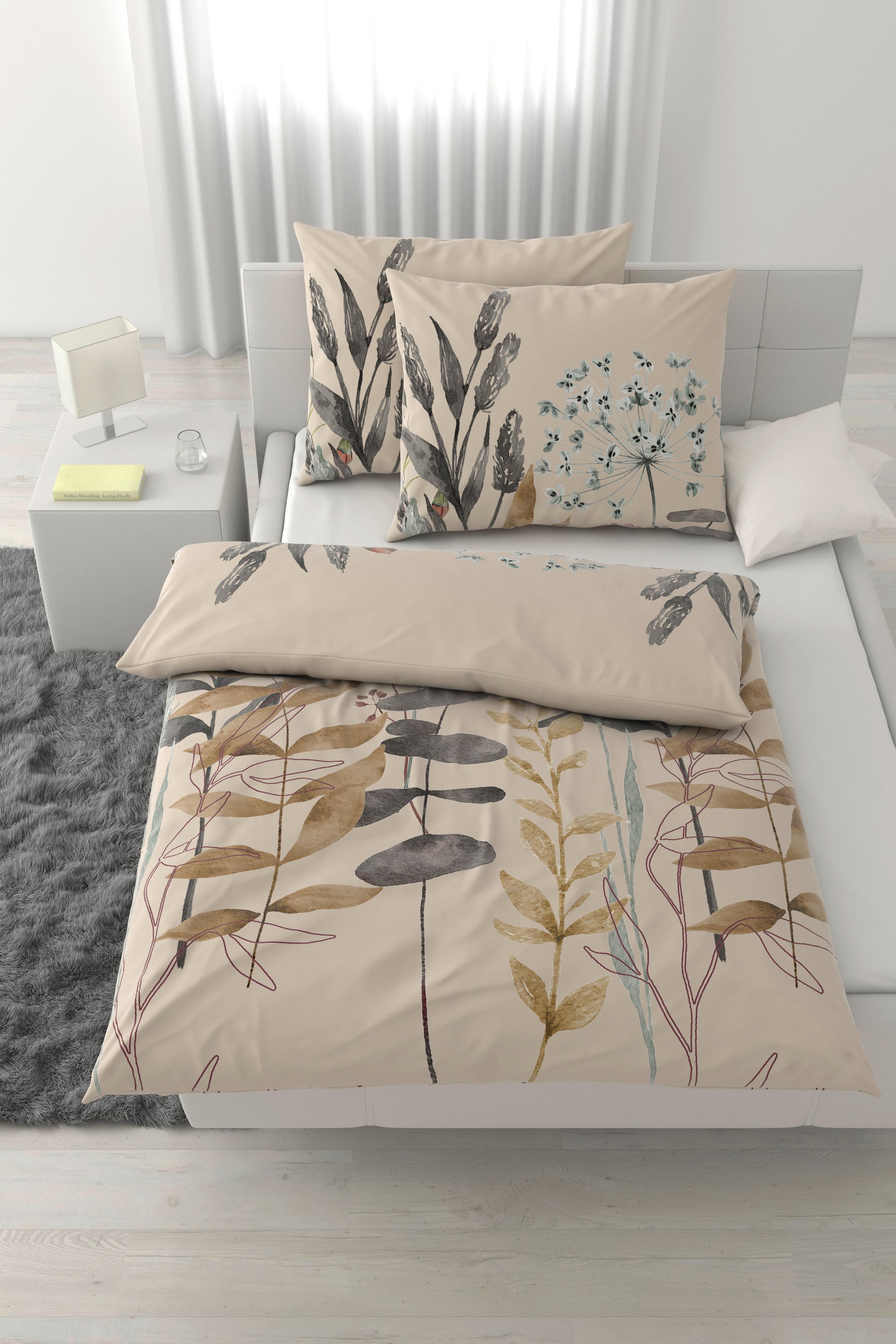 Bettwäsche Leavi XXL Beige ca. 200x220cm - Beige, MODERN, Textil (200/220cm) - Mömax