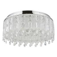 LED Mennyezeti Lámpa 67176-58d Klunka - krómszínű/átlátszó, Lifestyle, üveg/textil (58,5/26,5cm)