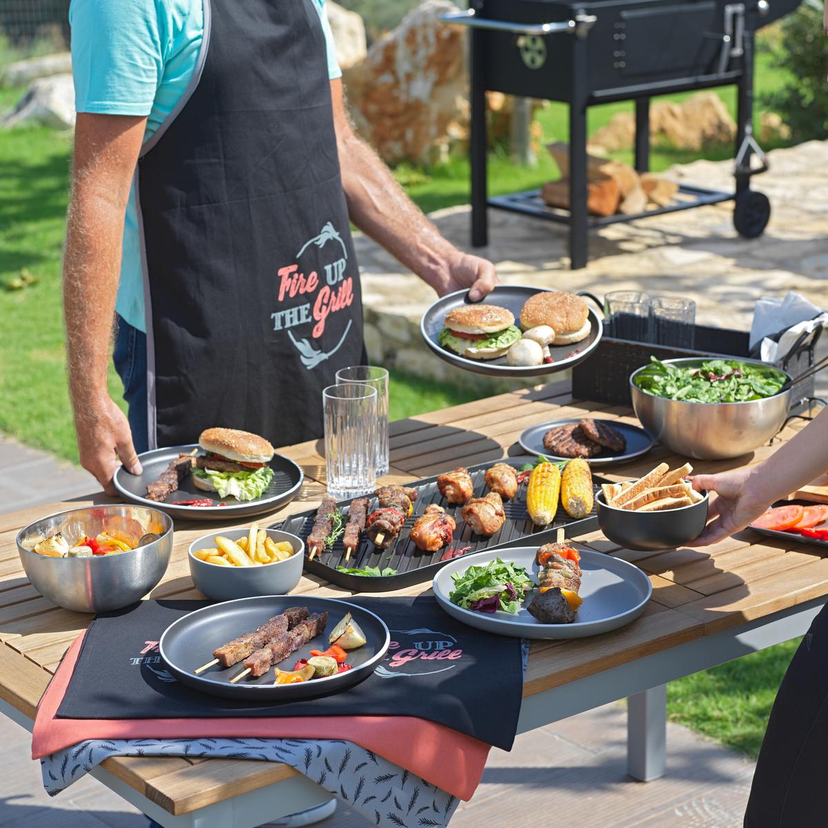 Holzkohlegrill Grillmax 4 Schwarz mit Thermometer - Schwarz, Modern, Kunststoff/Metall (115/68/108cm) - Mömax