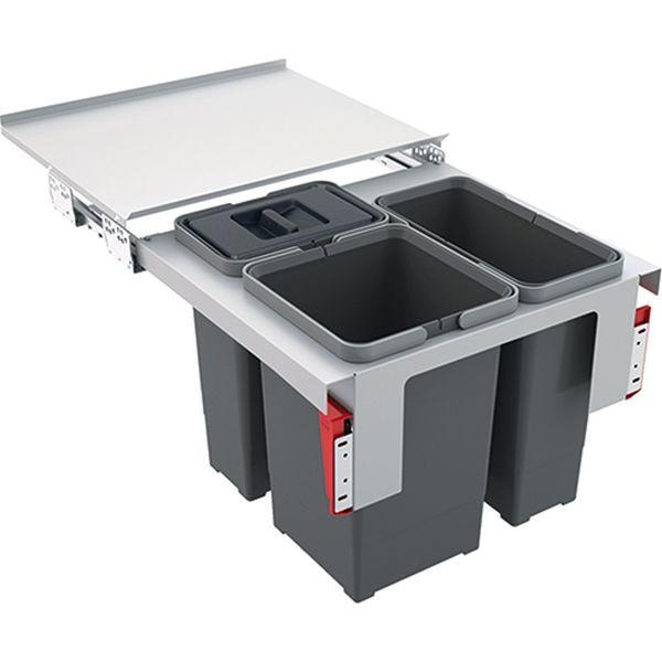 Einbauabfallsammler 11040 ca. 32l - Grau, Kunststoff (46,2/36/39,9cm) - Franke
