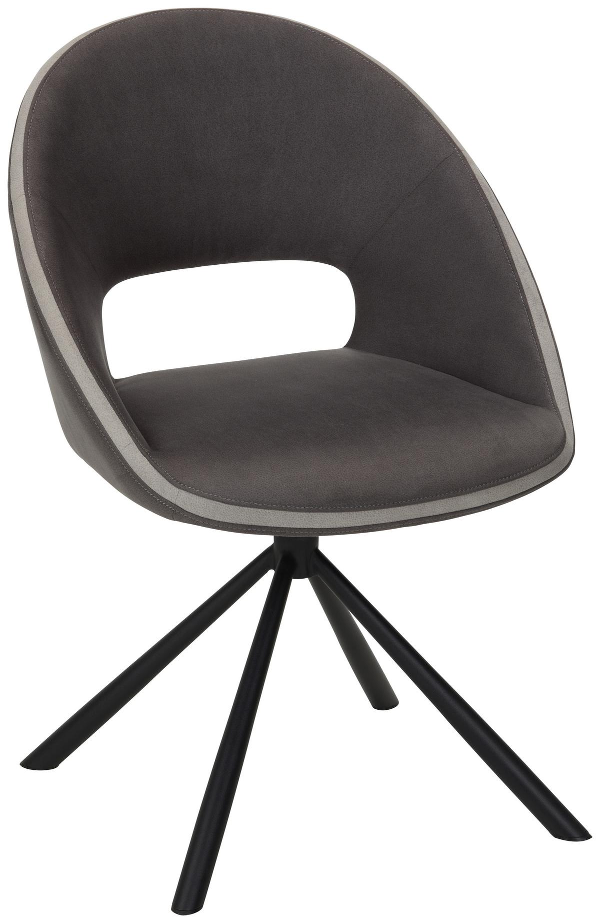 Stol Lobito, Vintage Siva - siva/črna, Moderno, kovina/tekstil (59/86/59cm) - Mömax