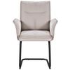 STOL MED ARMSTÖD NOVA - beige/svart, Modern, metall/textil (63/90/61cm) - Mömax