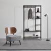 REGAL STILOS - Schwarz, Design, Holzwerkstoff/Metall (100/190/44cm) - Mömax
