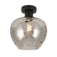 Deckenleuchte Ruz in Schwarz max. 25 Watt - Schwarz, MODERN, Glas/Metall (24/26.5cm) - Modern Living