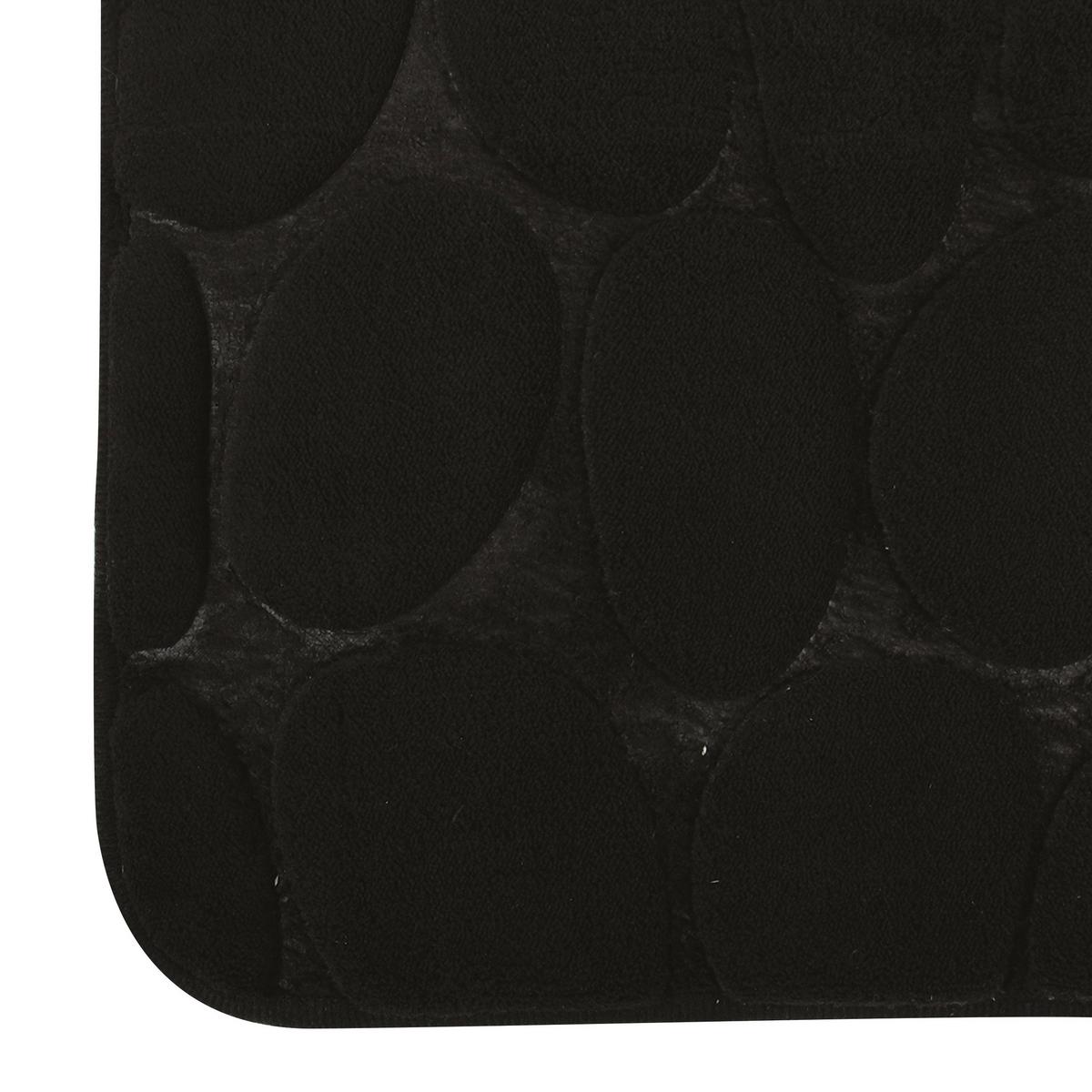 Badteppich 141063 Kiesel - Schwarz, Konventionell (50/80cm) - Spirella