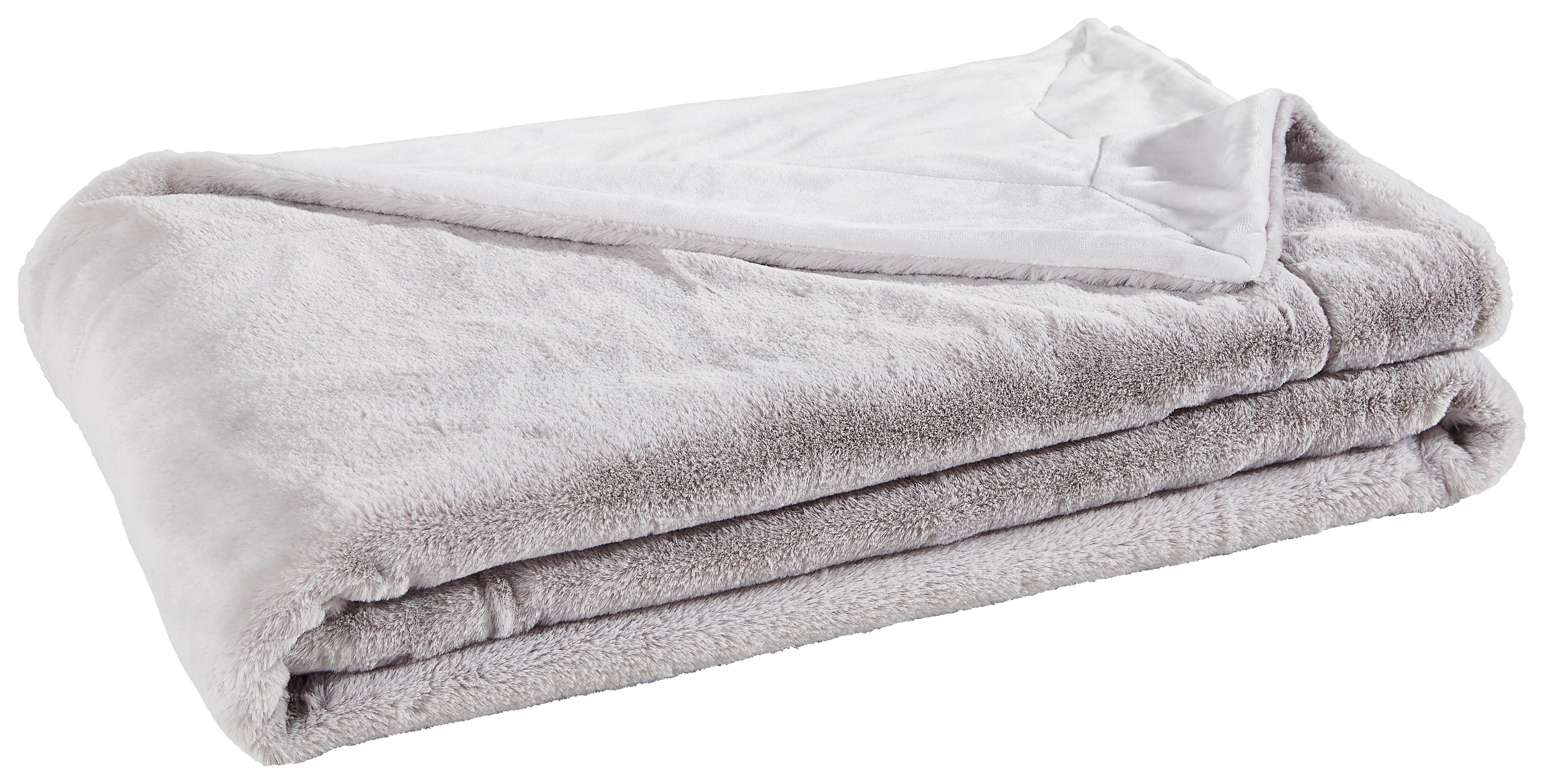 KOC FUTRZANY YUKON - kolor srebrny, Design, tkanina (150/200cm) - Novel