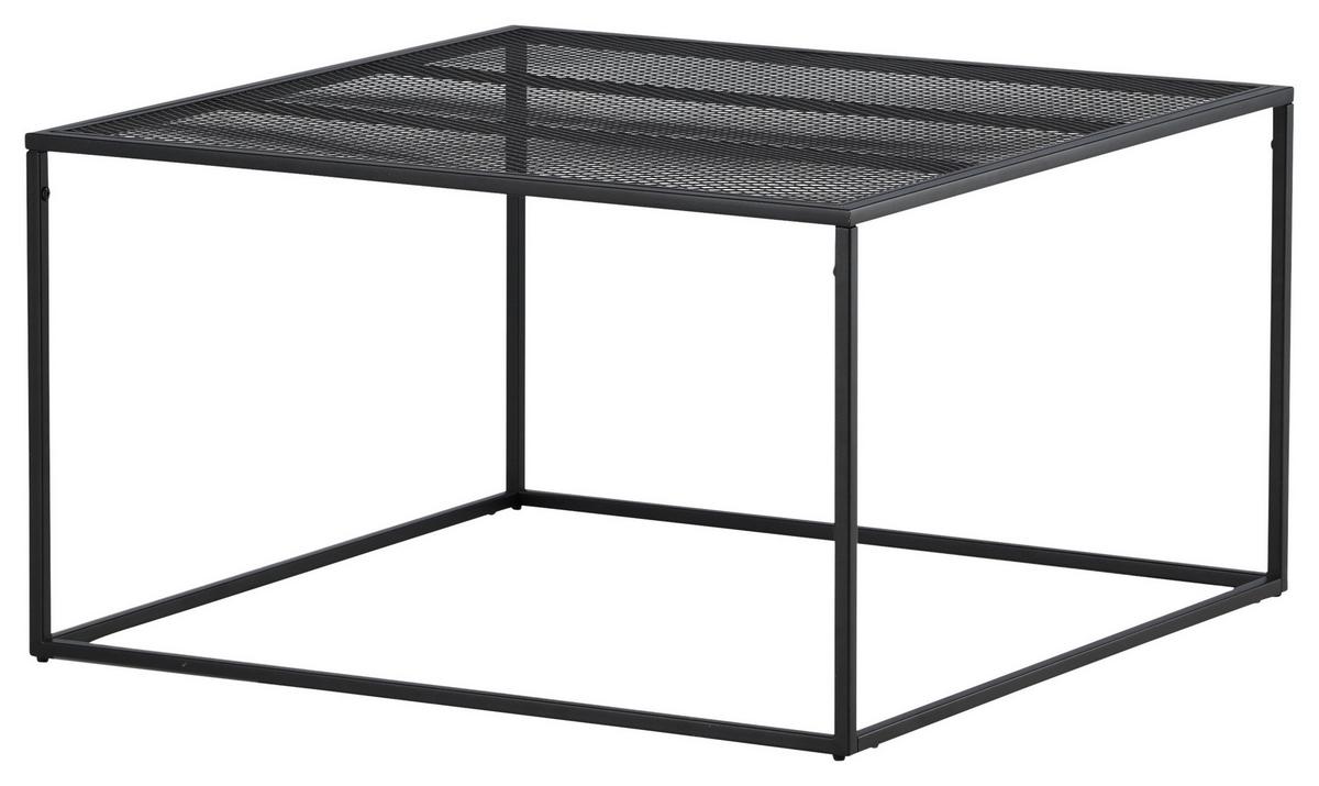 COUCHTISCH NETZ - Schwarz, Design, Metall (80/80/45cm) - Livetastic