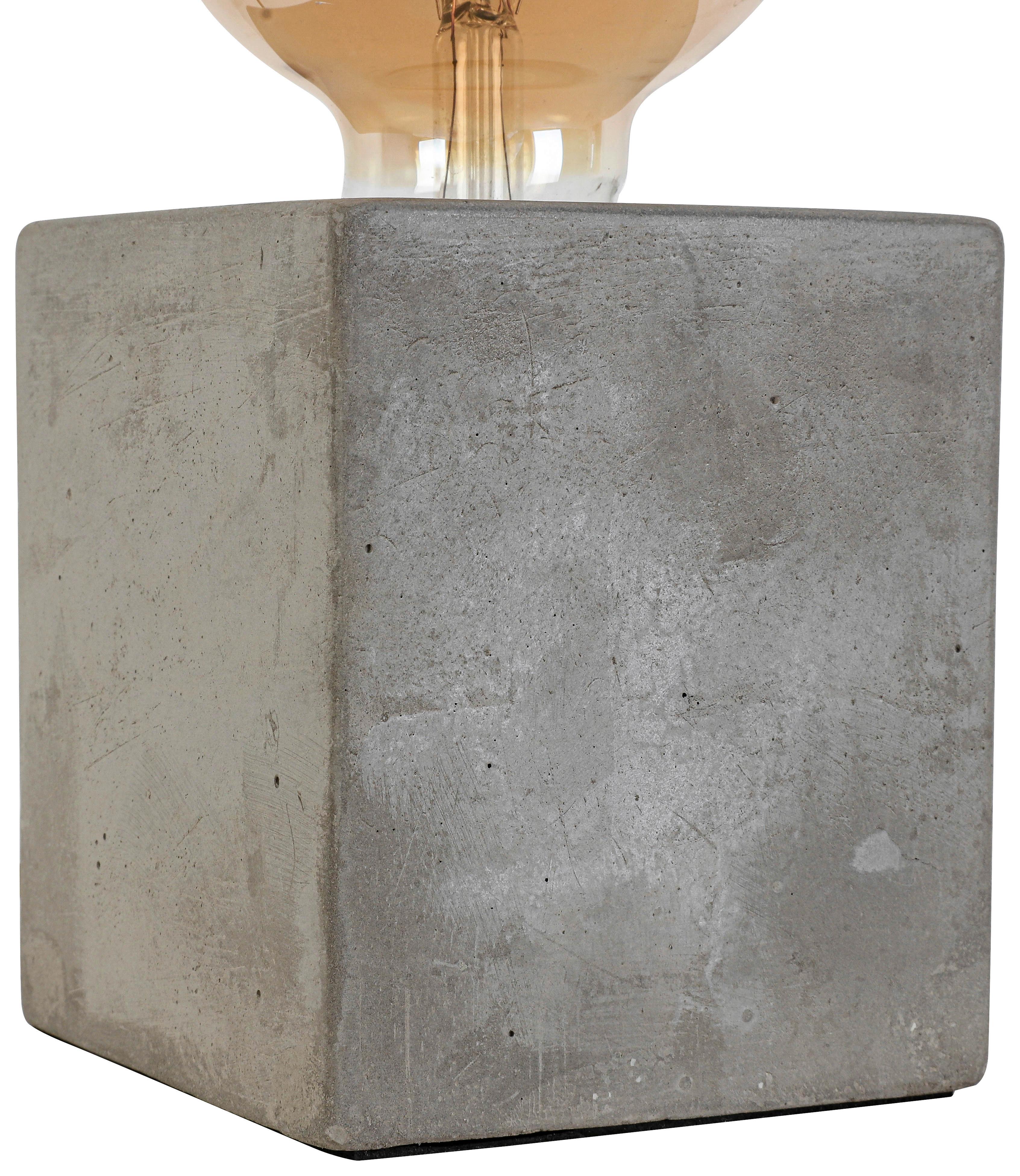 BORDSLAMPA STON - grå/svart, Modern, plast/sten (9,5/9,5/11cm) - Mömax